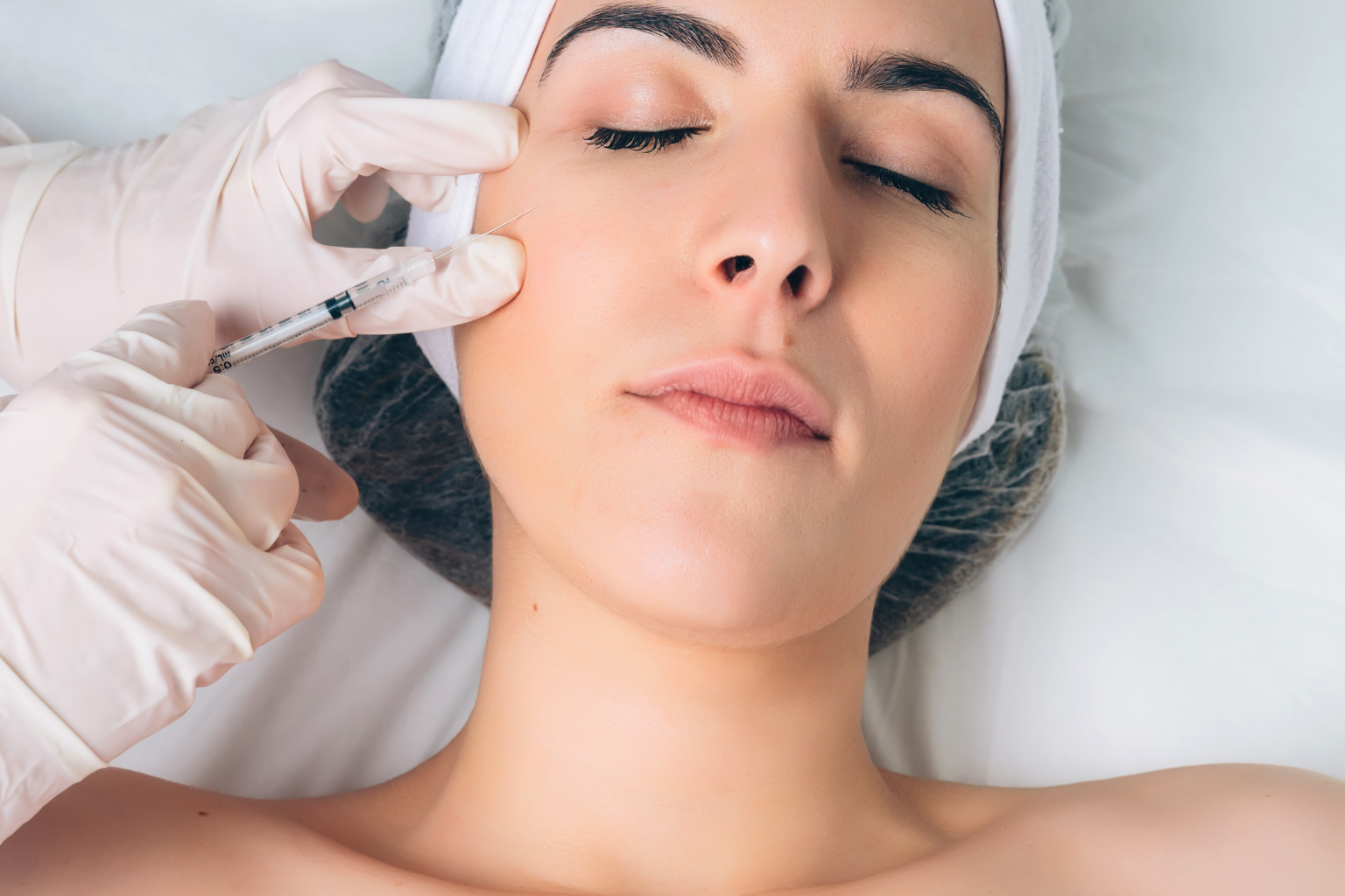 A lady getting skin treatment