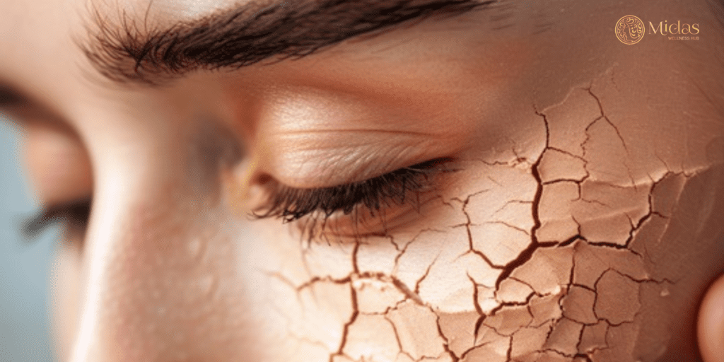 Combat Skin Dryness in Summer - Midas Wellness Hub - Under Eye dryness